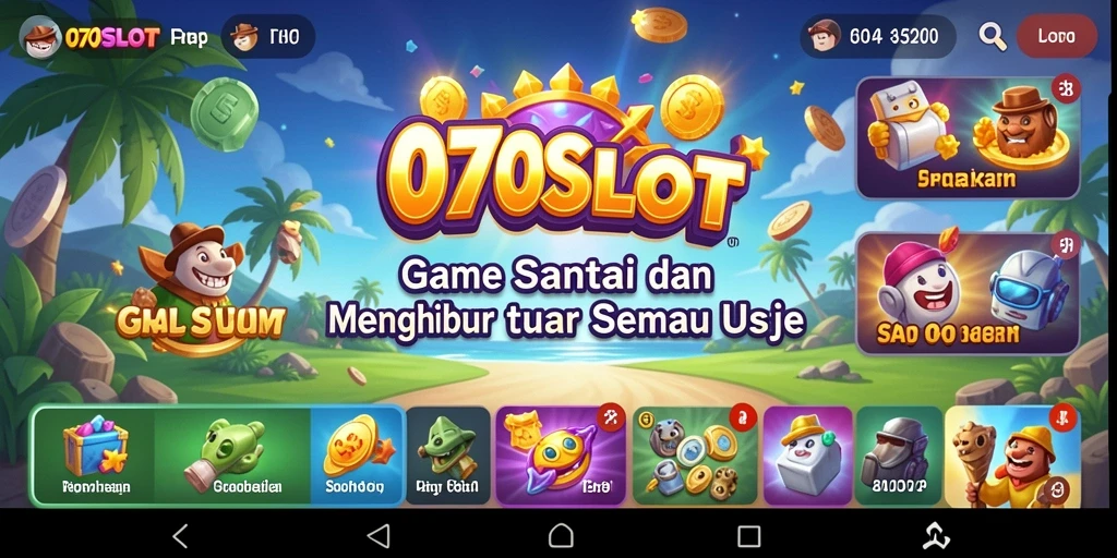 Tampilan menarik dari gameplay 070SLOT dengan slot mesin yang penuh warna.
