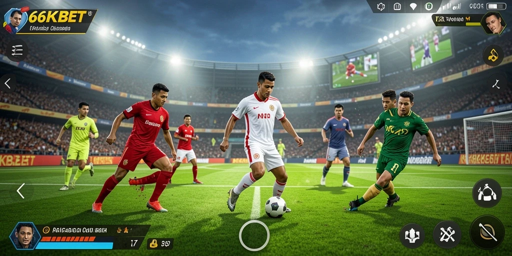 Screenshot gameplay yang menunjukkan fitur-fitur menarik 66KBET.