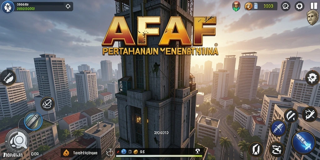 Tampilan gameplay AFAF yang menarik dalam Tower Defense.
