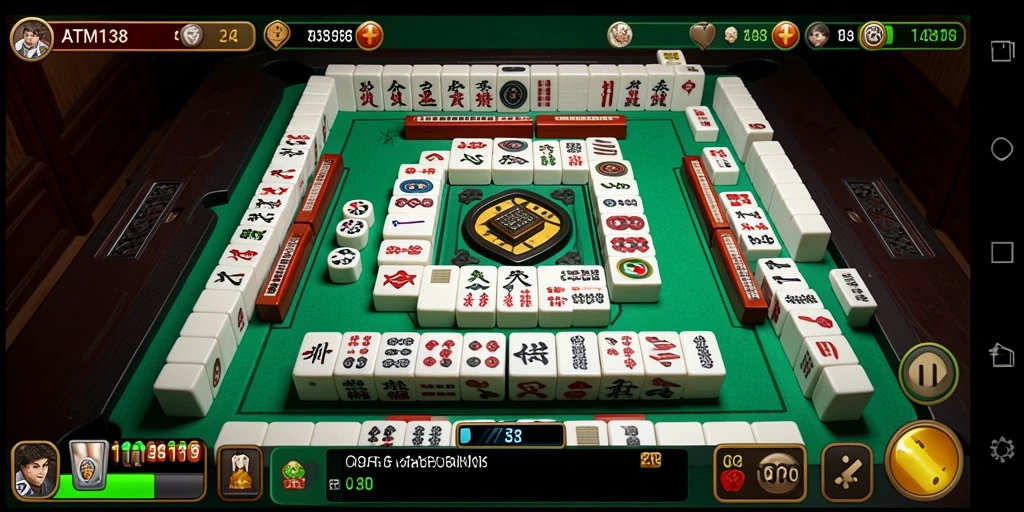 Tampilan screenshot utama game ATM138 dengan gameplay Mahjong yang seru.