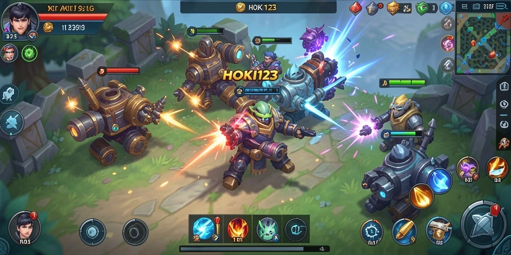 Tampilan gameplay HOKI123 yang menegangkan dan seru.