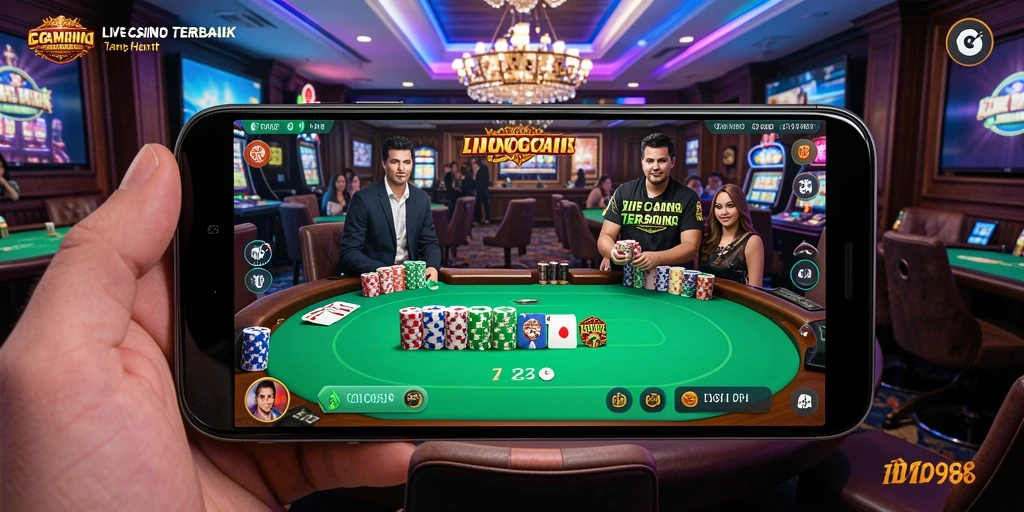 Tampilan gameplay Live Casino yang seru dan interaktif di ID098.