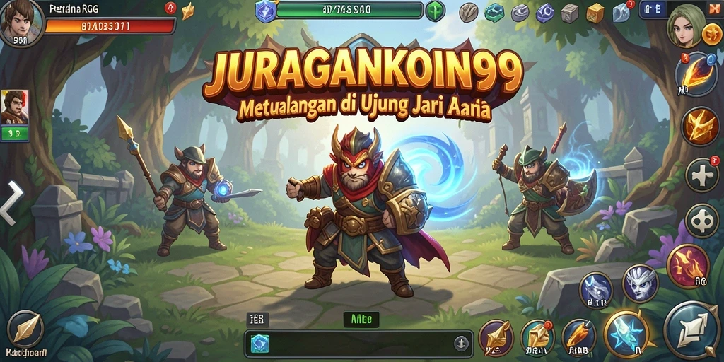 Screenshot gameplay <strong>JURAGANKOIN99</strong> menampilkan aksi pertarungan seru dan grafis yang menawan.