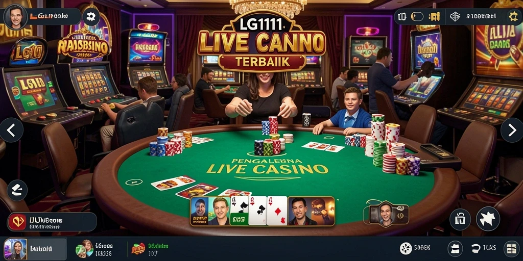 Tampilan gameplay menarik di Live Casino LG111 dengan dealer profesional.