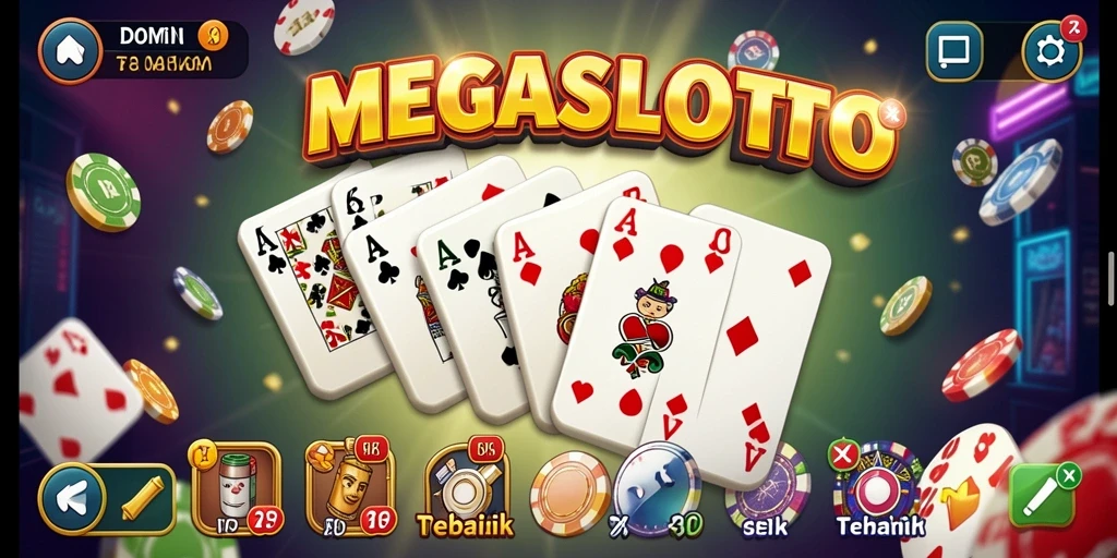 Tampilan gameplay MEGASLOTO yang seru dan interaktif.