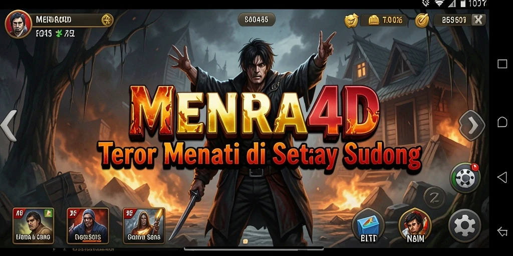 Screenshot MENARA4D menunjukkan suasana menakutkan dalam gameplay.