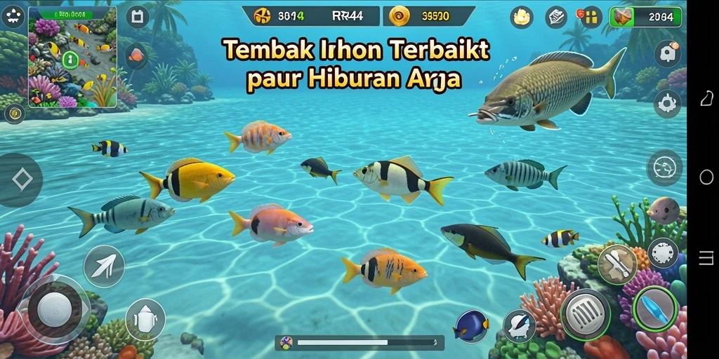 Screenshot utama yang menampilkan gameplay seru Tembak Ikan.