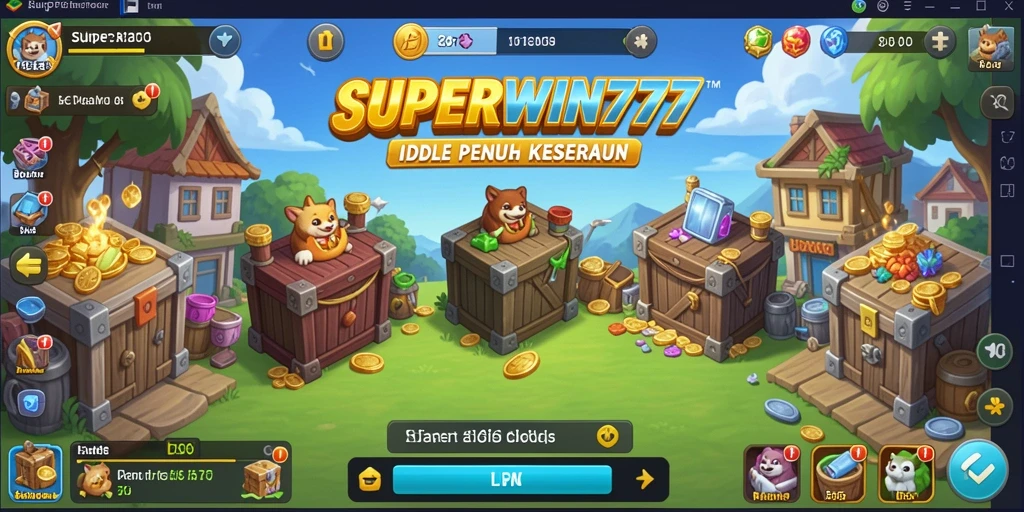 Screenshot utama SUPERWIN777 menunjukkan gameplay Idle yang menarik.